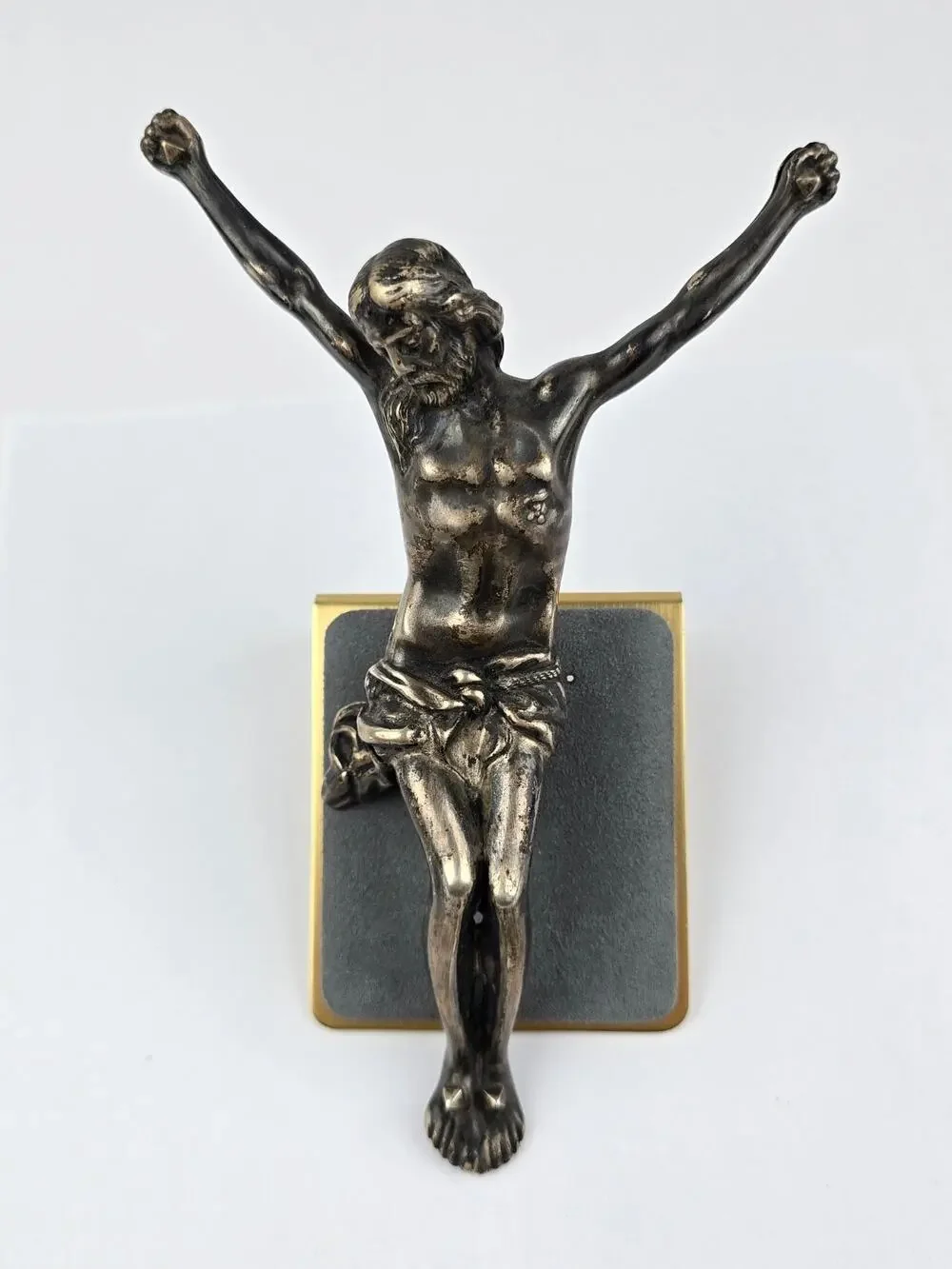 Sterling Silver Corpus ( Crucified Christ ) Jesus Statue Wall Art 7